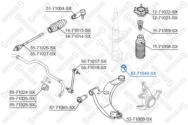  Сайлентблок переднього важеля Mazda 323 