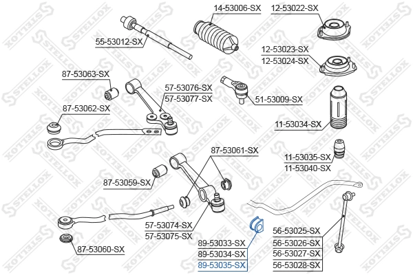 Втулка переднього стабілізатора J70318OEM Korea (oem)
