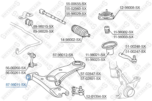  Сайлентблок переднього важеля Toyota Carina 