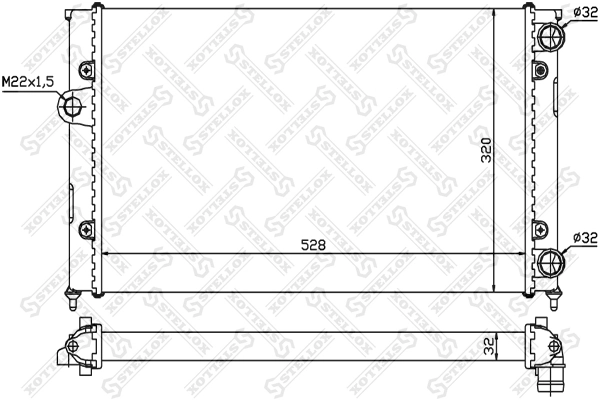 Купити VW2099 Starline Радіатор двигуна
