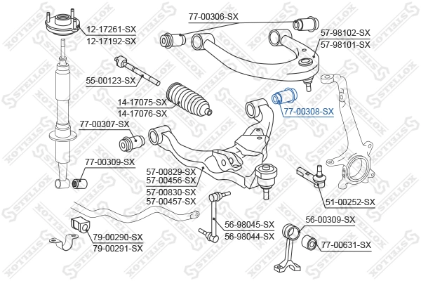 С/блок нижнього важеля Toyota Land Cruiser PRADO