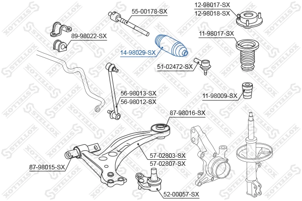 Пильник рульової на Toyota Camry IV V20