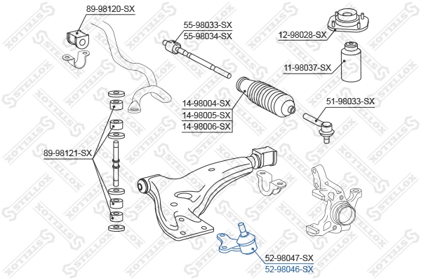 Кульова опора, нижня, права SKF 45189 ціна, від 10.60 USD