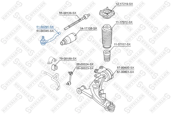  Рульовий наконечник Mazda CX-7 