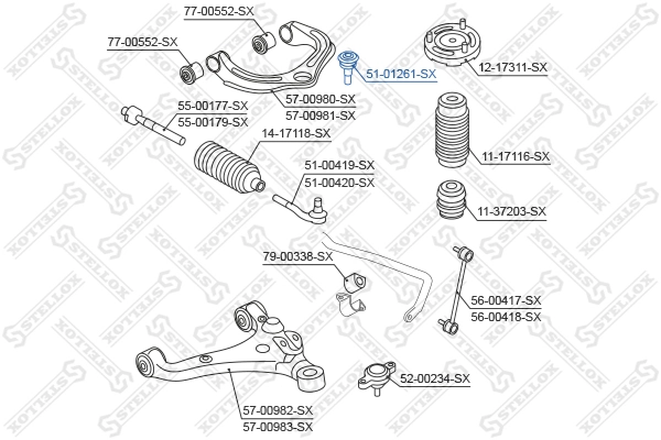 Зовнішній наконечник рульової тяги на Toyota 4 Runner  N130