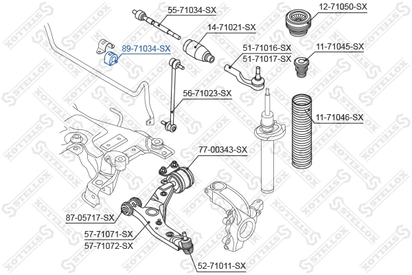 Подушка стабілізатора Japan Cars J73025NOK ціна, від 3.77 USD