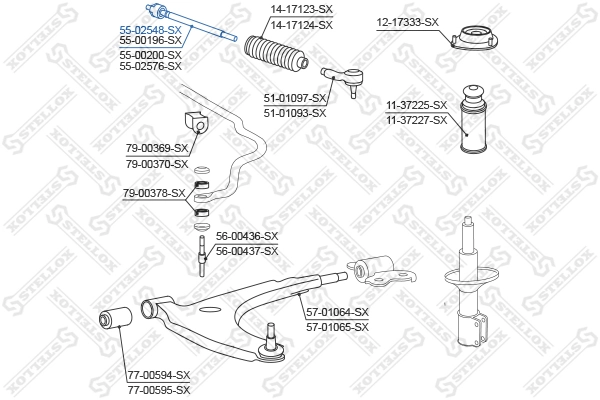 5502548SX Stellox Тяги кермові