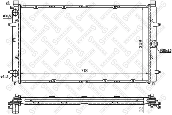 Радіатор основний AND 3L121059 ціна, від 71.75 USD