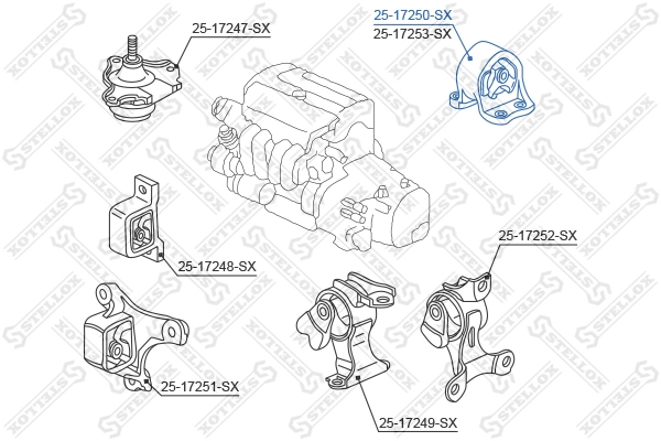 Задня подушка двигуна на Honda CR-V II RD