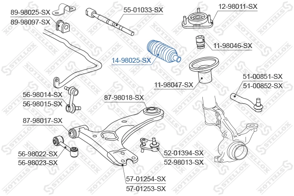  Пильник рульової рейки Toyota Avensis 1