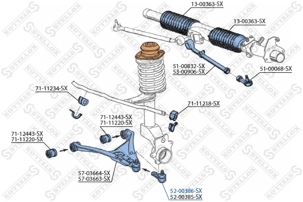 Купити MGZ401007 Maxgear Кульова опора, нижня, ліва