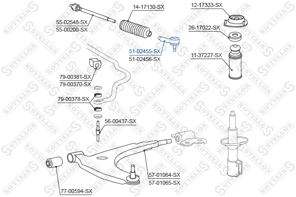 45047B9020 Daihatsu Зовнішній наконечник рульової тяги