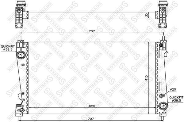 Радіатор основний Magneti Marelli BM1843 ціна, від 59.47 USD