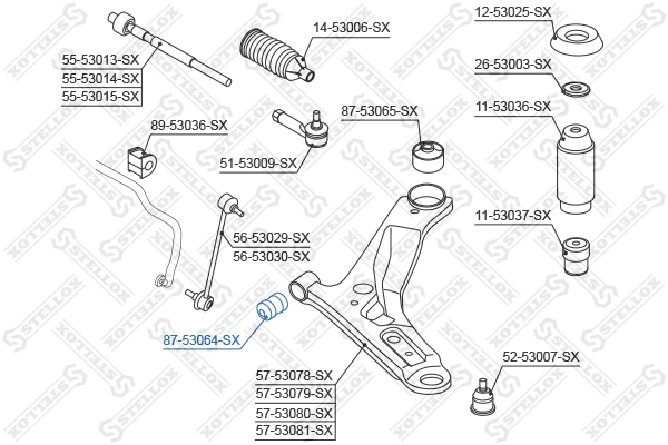 Сайлентблок переднього важеля CBK034 Parts-Mall