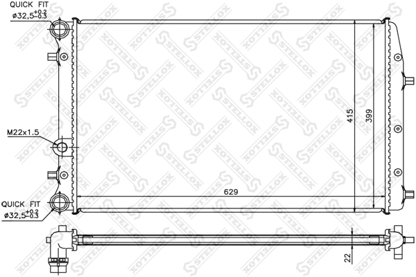 Радіатор основний KSP KSP01221 ціна, від 42.23 USD