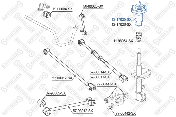Опора пружини задньої лівої Raiso RC49270
