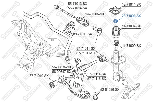 Підшипник опорний амортизатора, переднього 3405835 Ford
