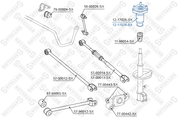 Опора пружини задньої правої Raiso RC48270