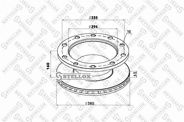 Диск переднього гальма BPW 0308834147 ціна, від 160.23 USD
