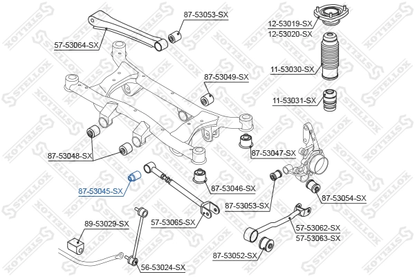 Купити 552272E500 Car-dex Сайлентблок цапфи задньої
