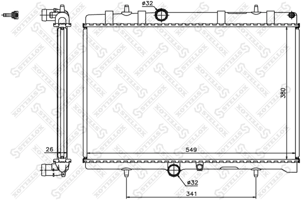 Радіатор основний Polcar 2329082 ціна, від 48.21 USD