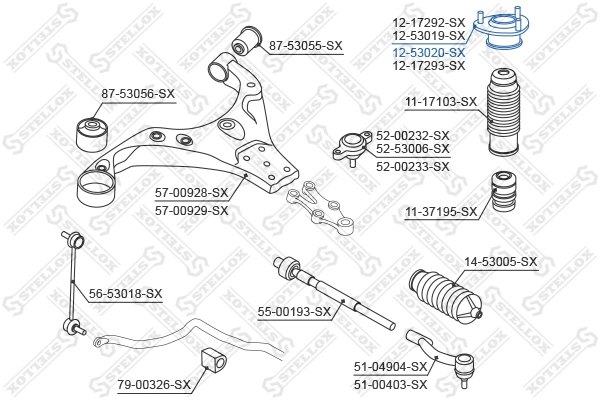 Опора амортизатора заднього, правого A70525OEM Korea (oem)