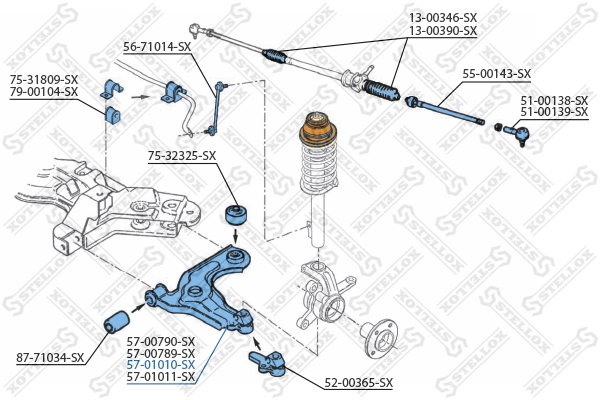 Важіль передній лівий Mazda 1E0134350A ціна, від 42.50 USD