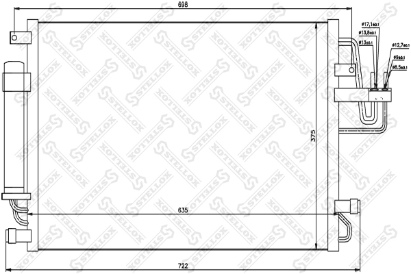 Конденсатор кондиціонера Ferrari 168912 ціна, від 68.88 USD
