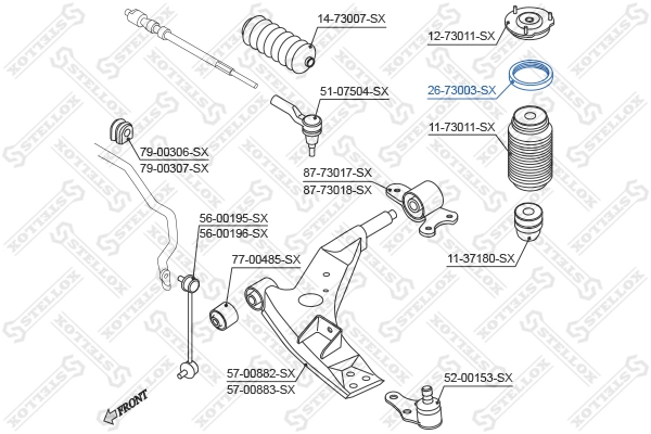 2673003SX Stellox Підшипник опори амортизатора