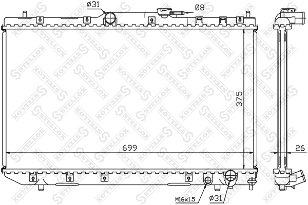 Радіатор основний Nissens 64785 ціна, від 97.12 USD
