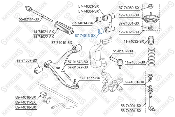 J41039DW Japan Cars Сайлентблок переднього верхнього важеля
