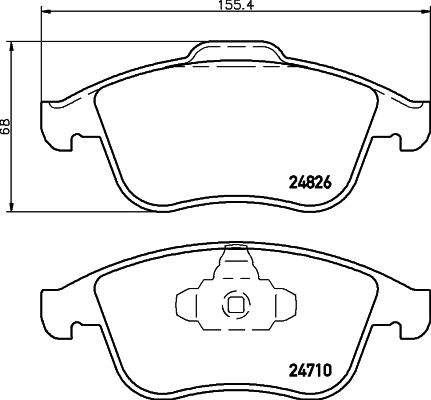 8DB355015041 HELLA Передні гальмівні колодки