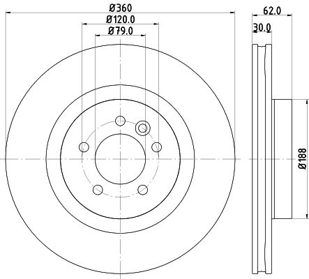 8DD355118871 HELLA Гальмо дискове переднє