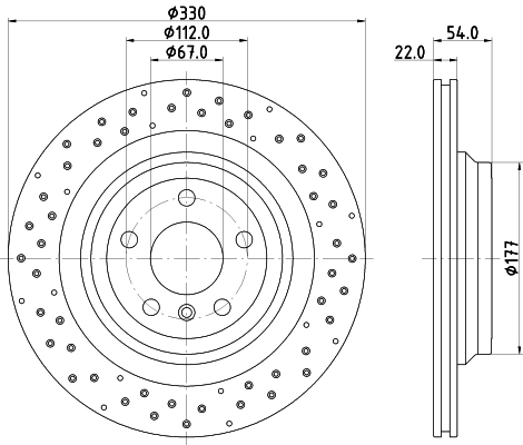 8DD355122551 HELLA Дискові гальма