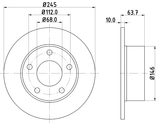 8DD355102801 HELLA Дискові гальма