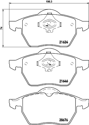 8DB355007881 HELLA Передні гальмівні колодки