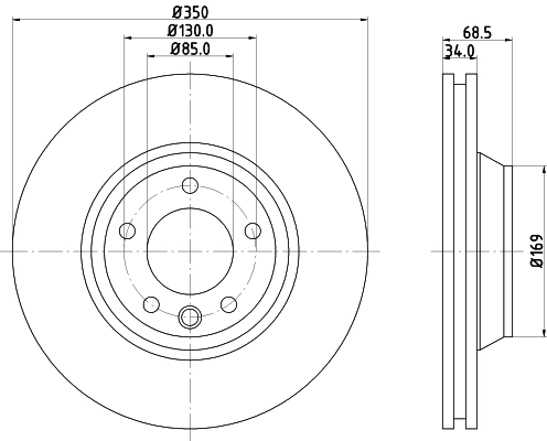8DD355109761 HELLA Гальмо дискове переднє