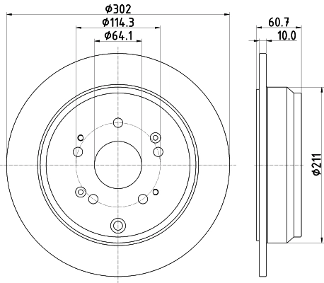 8DD355119221 HELLA Дискові гальма