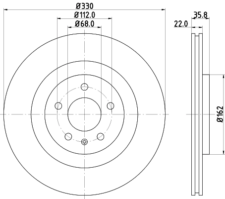 8DD355129381 HELLA Дискові гальма