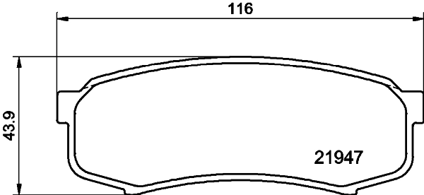 8DB355016831 HELLA Колодки гальмівні задні, дискові