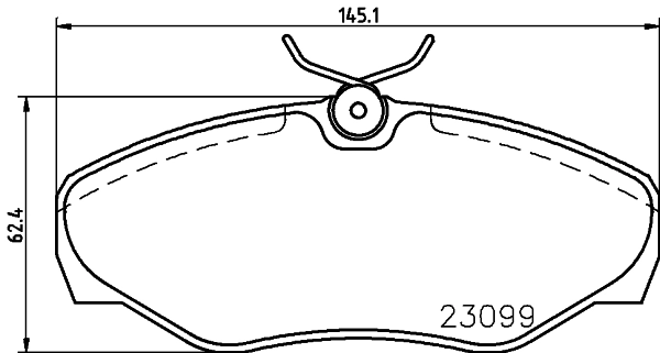8DB355011091 HELLA Передні гальмівні колодки