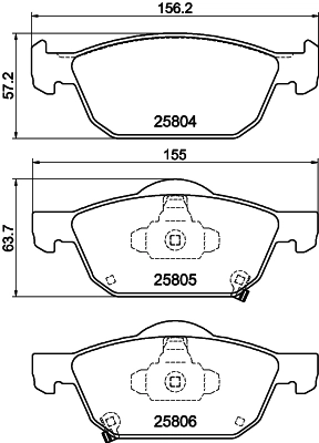  Передні тормозні колодки Honda Civic 10