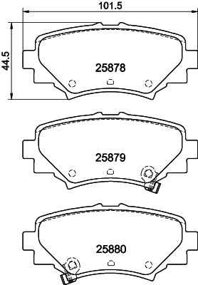 8DB355021411 HELLA Колодки гальмівні задні, дискові