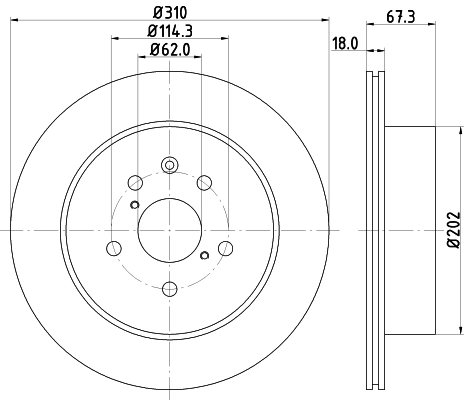8DD355112881 HELLA Дискові гальма