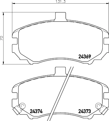  Передні тормозні колодки Hyundai Elantra 3