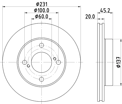 8DD355132381 HELLA Гальмо дискове переднє