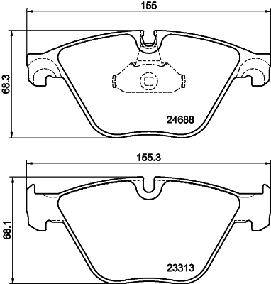 8DB355015261 HELLA Передні гальмівні колодки