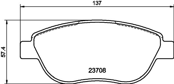 8DB355011331 HELLA Передні гальмівні колодки