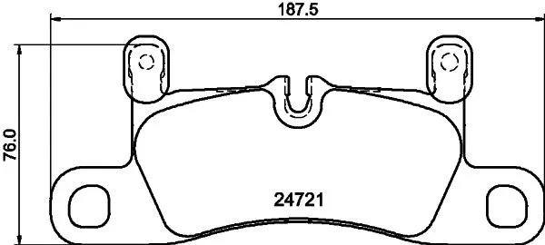 8DB355015121 HELLA Колодки гальмівні задні, дискові