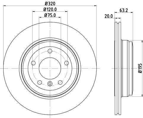 8DD355128121 HELLA Дискові гальма